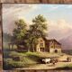 Oil on panel, Xanthus Smith United States, 1839-1929 Swiss Alpine Landscape