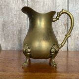 Ancien pichet crémier en laiton art de la table cuisine vintage