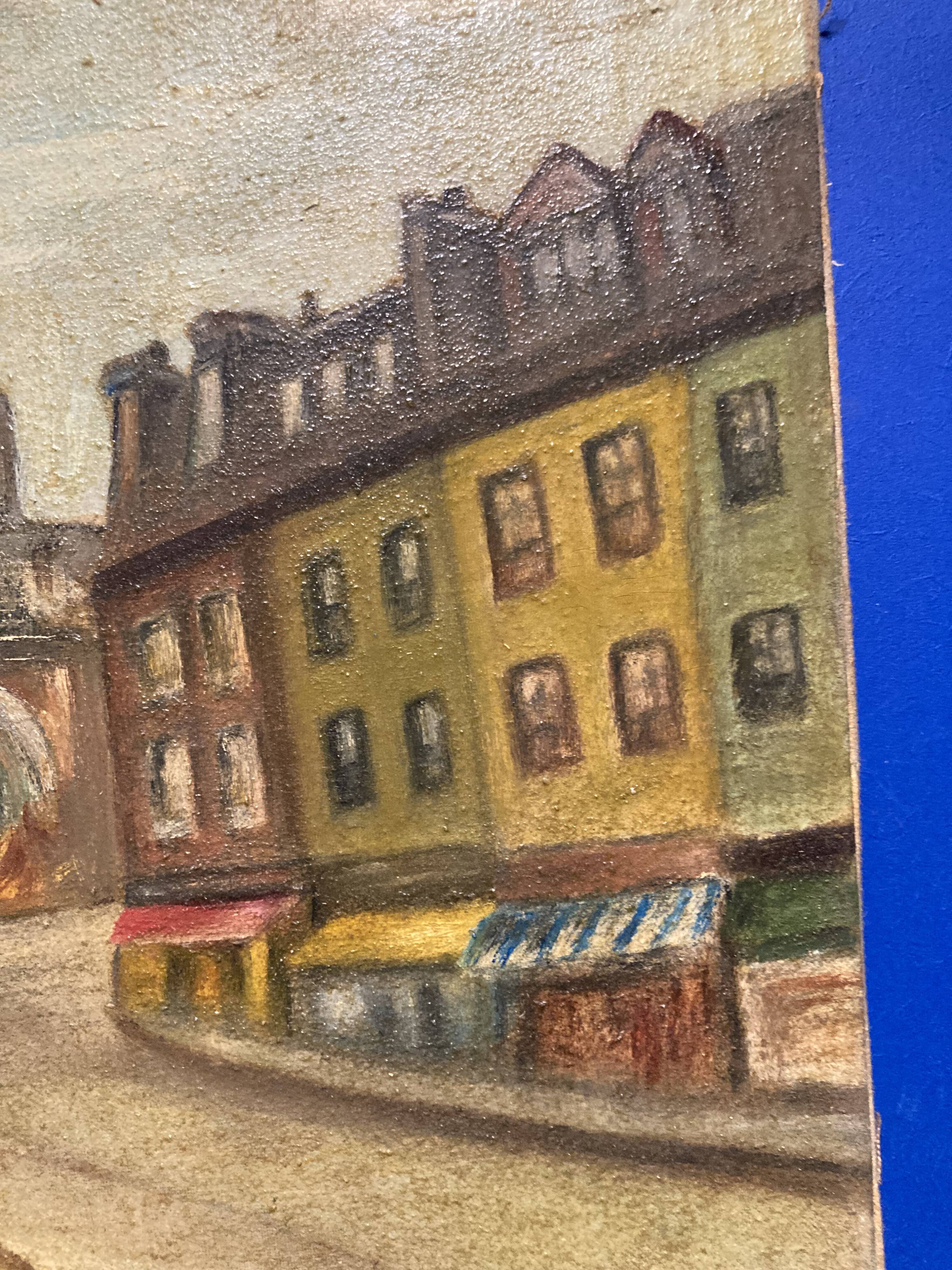 Robert morin, les quais de notre-dame de paris, huile sur toile