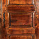 Stained solid wood cap, old walnut door