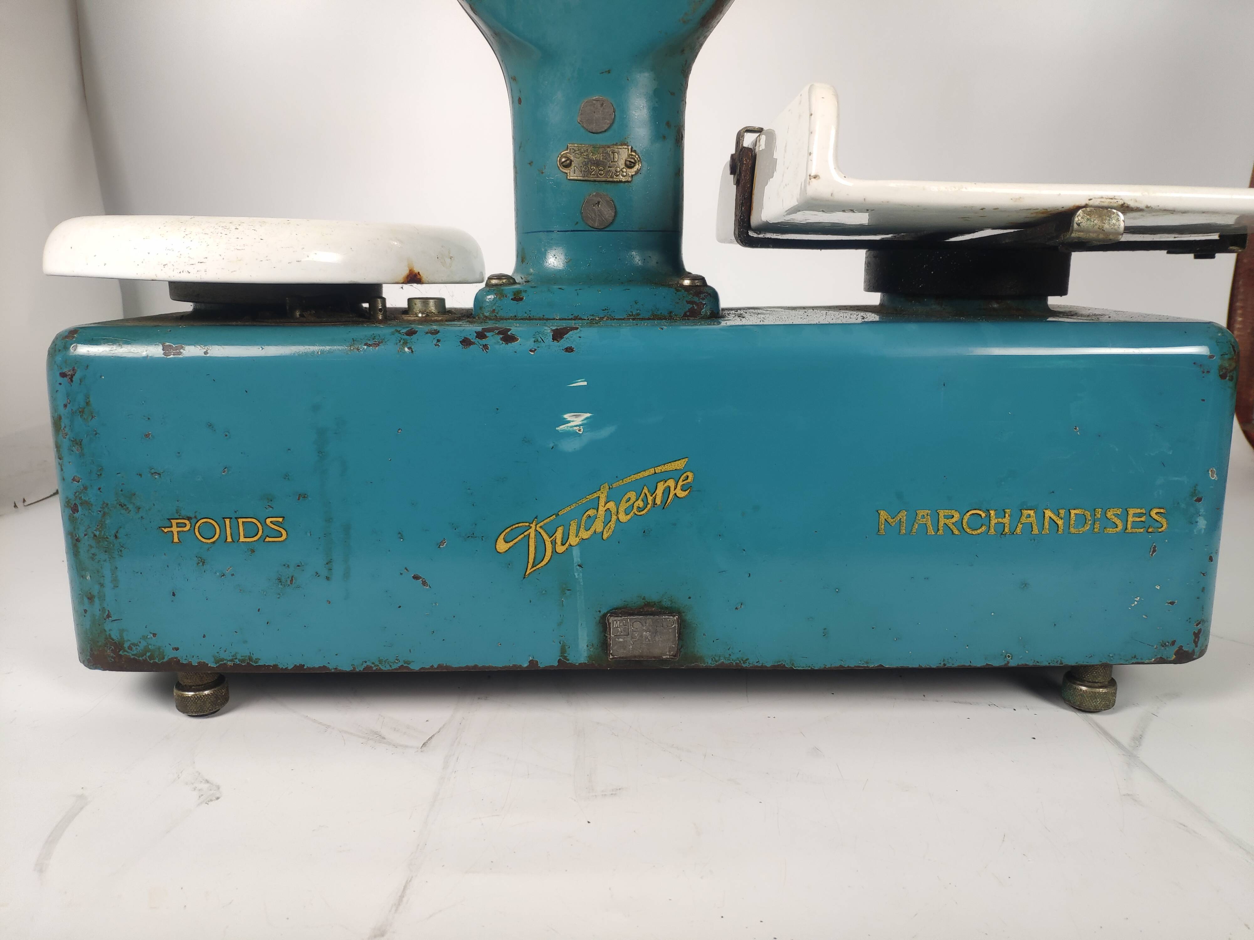 Ancienne balance de marché épicier Leloup année 50