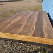 Industrial table 200 x 100 cm with wooden top + metal base