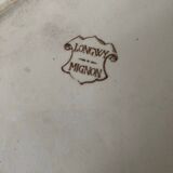 Old flat plate from the Longwy earthenware factory, "Mignon" model
