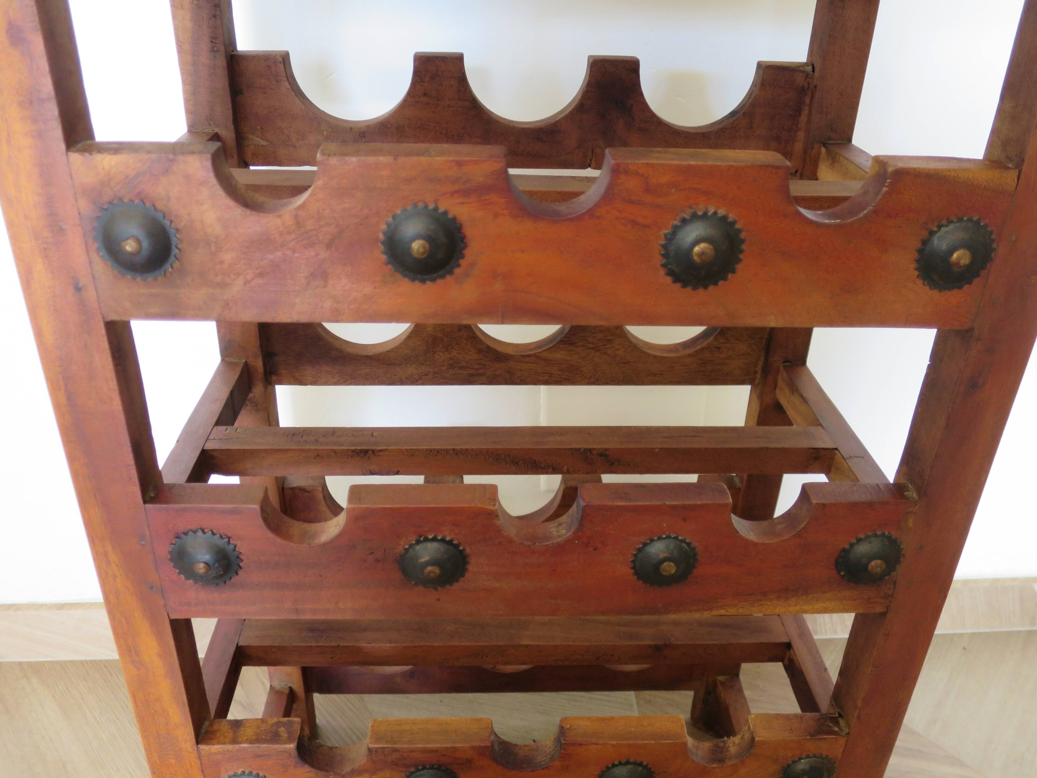 Solid wood wine rack