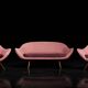 Vintage Mid-Century Space Age Velour Lounge Set from Paged, 1972, Set of 3