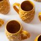 Orangeade service for 6 in Portuguese earthenware Kerangol "Pineapple"