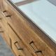 2 Showcases furniture of loom with drawers oak wood jewelry Art Deco 1930' compass feet