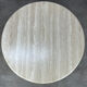 Round travertine coffee table