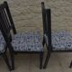4 Louis XVI style chairs in black aged effect, Completely revamped