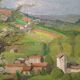 HST painting spring landscape signed vintage 70