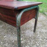 Vintage school desk coffee table with chests