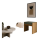 Solid oak stool with cushion (customisable)