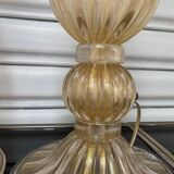 Pair of golden lamp legs - Alberto Dona - Murano - 70s