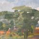 Swedish Modernist Landscape Oil Painting 1960s