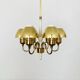 Chandelier en laiton par Hans Agne Jakobsson