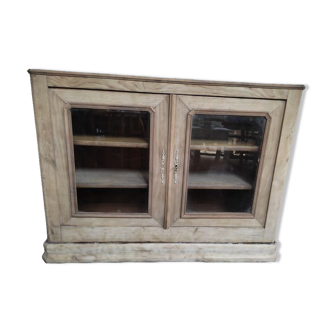 Meuble buffet vitrine bois massif porte vitré Aéro-gommé dp 0922142