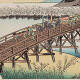 Estampe Utagawa Hiroshige Okazaki