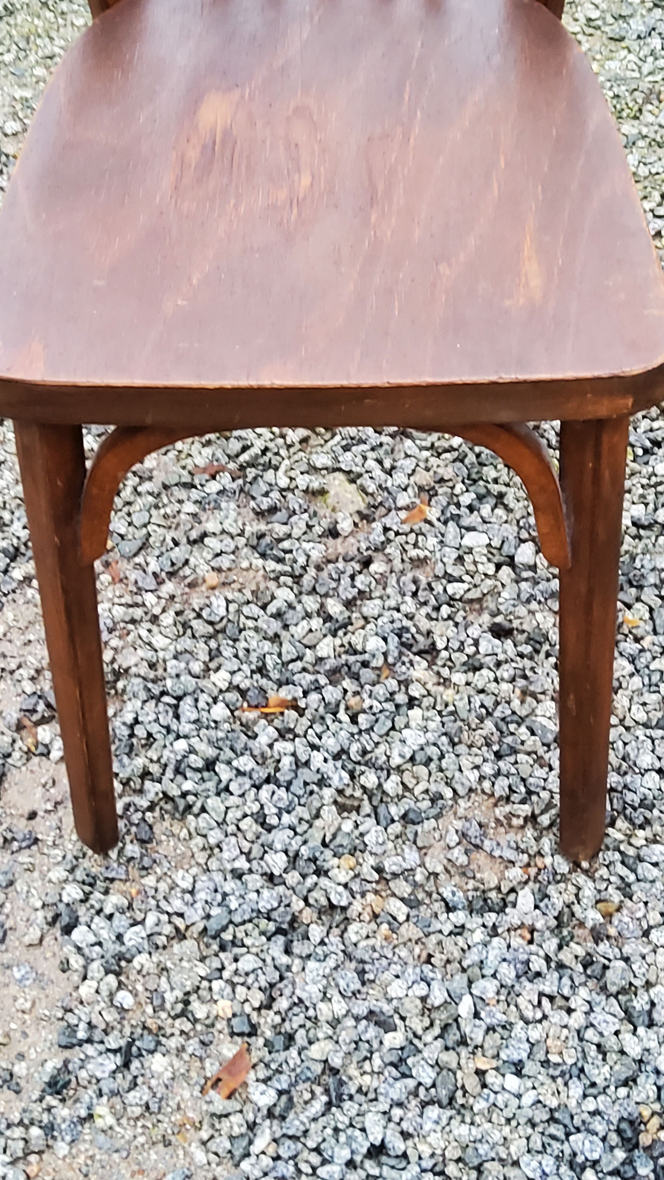 Set of 4 Baumann bistro chairs from the 50s stamped