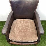 Vintage leather club chair, 1930s