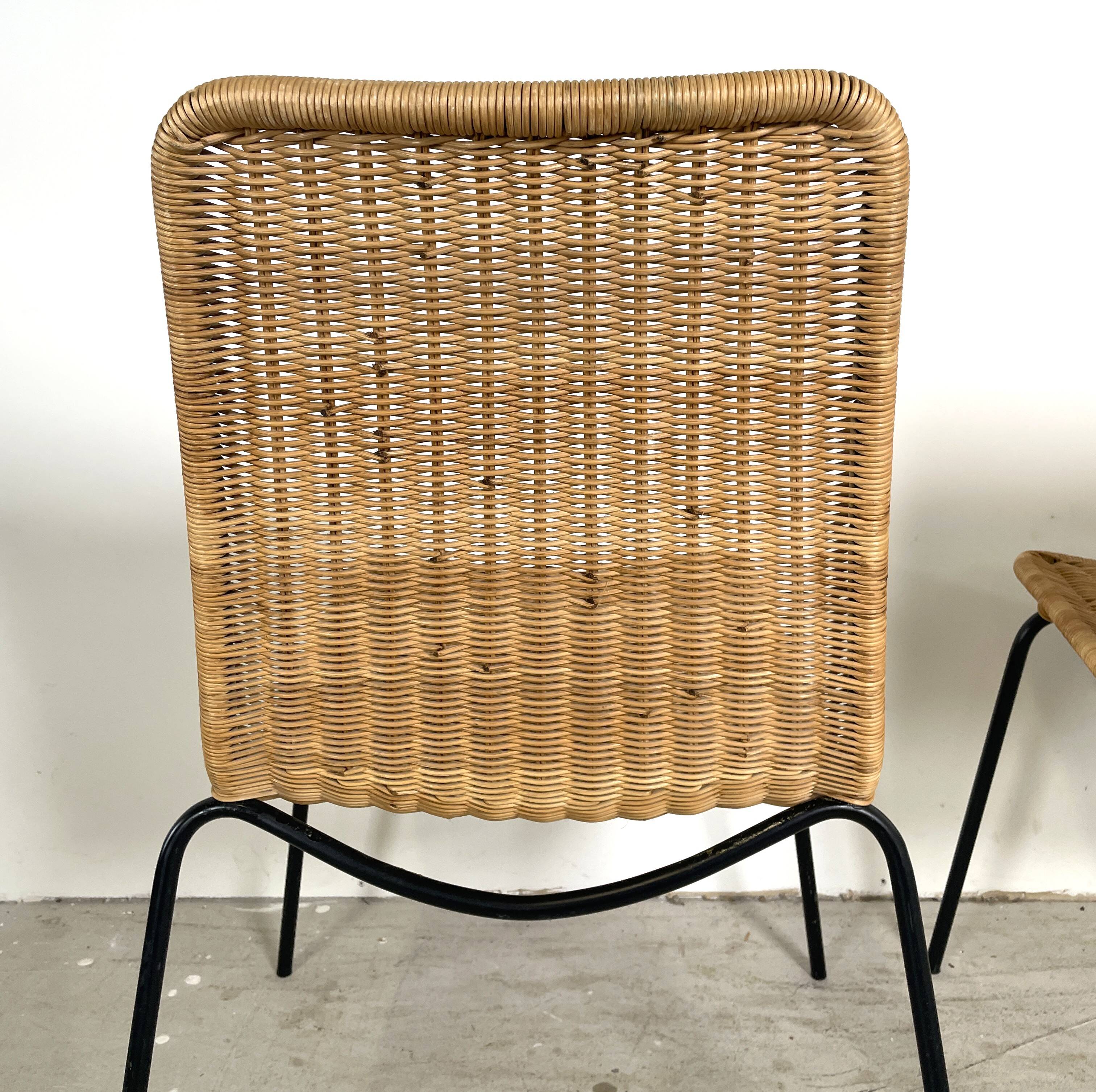 Set of 2 basket chairs, Gian Franco Legler
