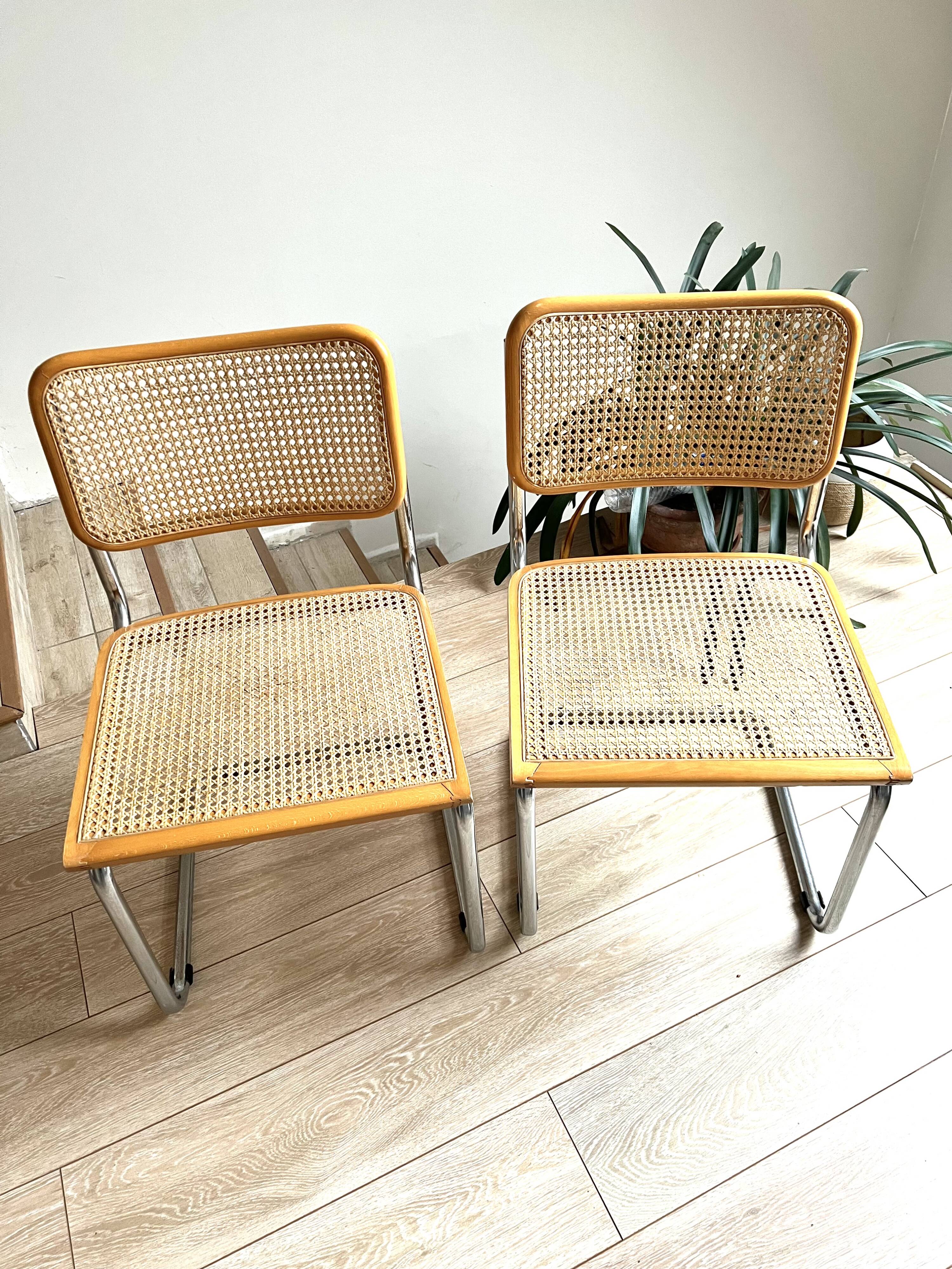 Cesca B32 chairs by Marcel Breuer