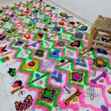 Tapis berbère marocain tribal coloré 280 x 140cm
