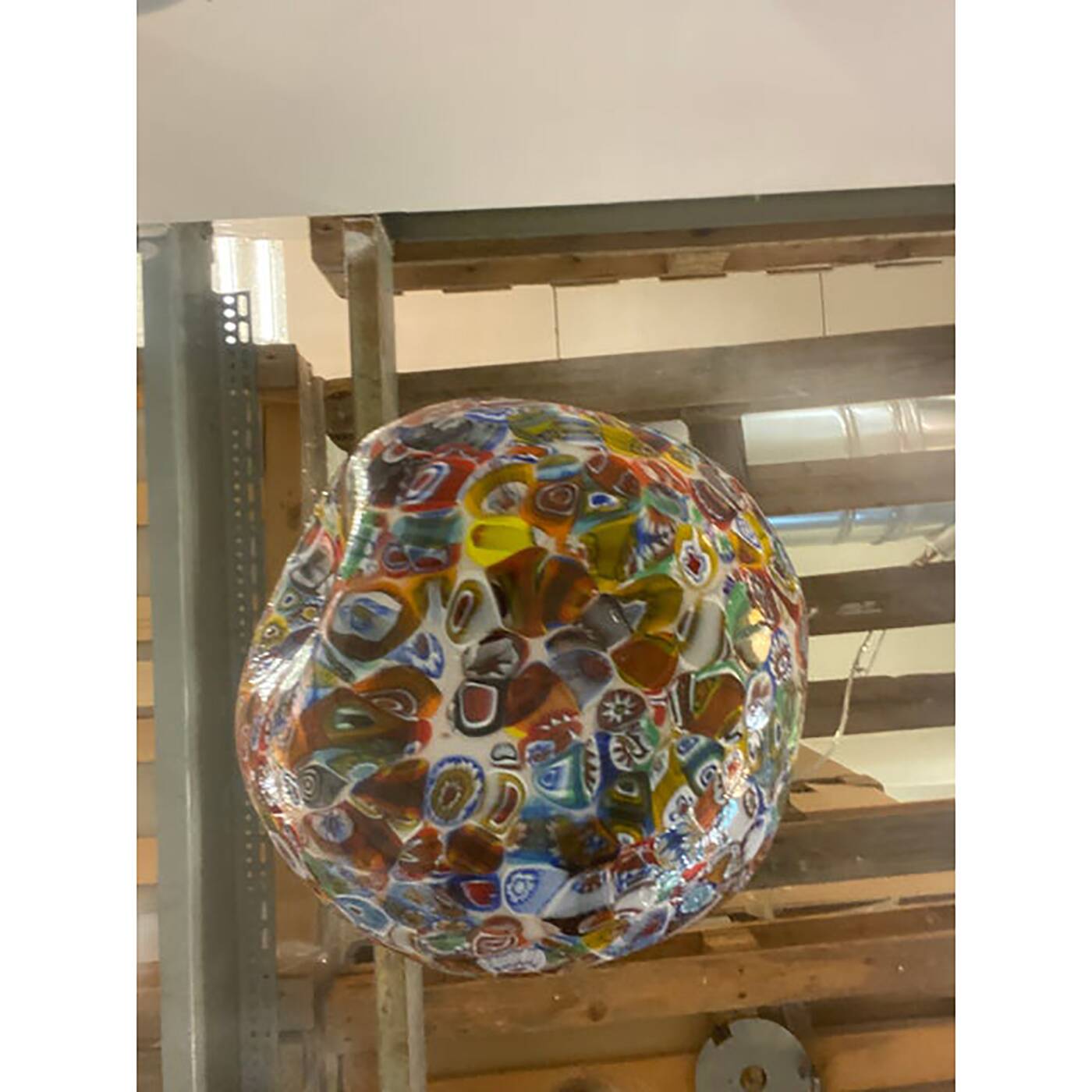 Contemporary White With Murrise MultiColors Pendant