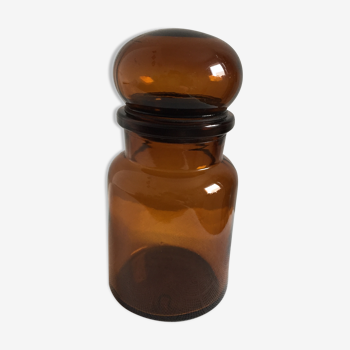 Amber Glass apothecary jar