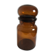 Amber Glass apothecary jar