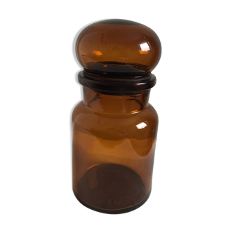 Amber Glass apothecary jar