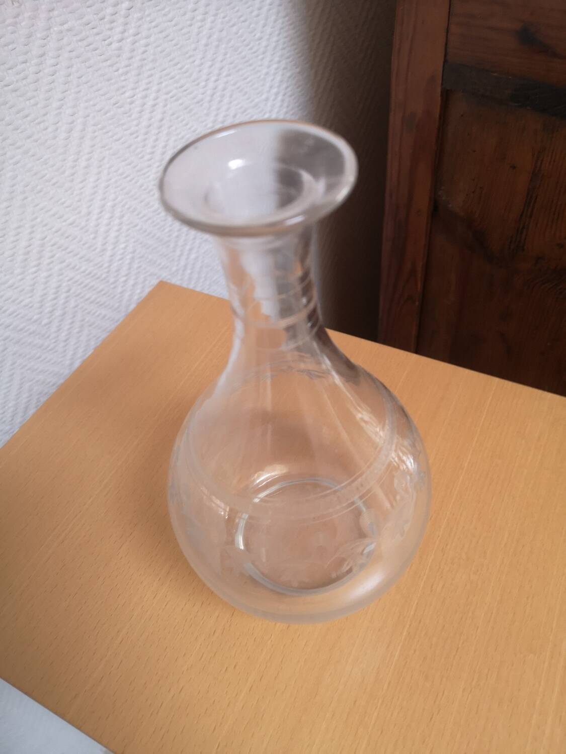 Art Deco Etched Glass Carafe