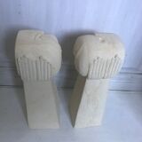Pair of stone book clamts
