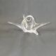 Crystal fruit bowl / signed / Vintage