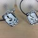 Paire d'appliques inda chrome et globe verre