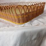 Vintage wicker tray