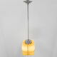 Art Deco hanging lamp with square glass shade