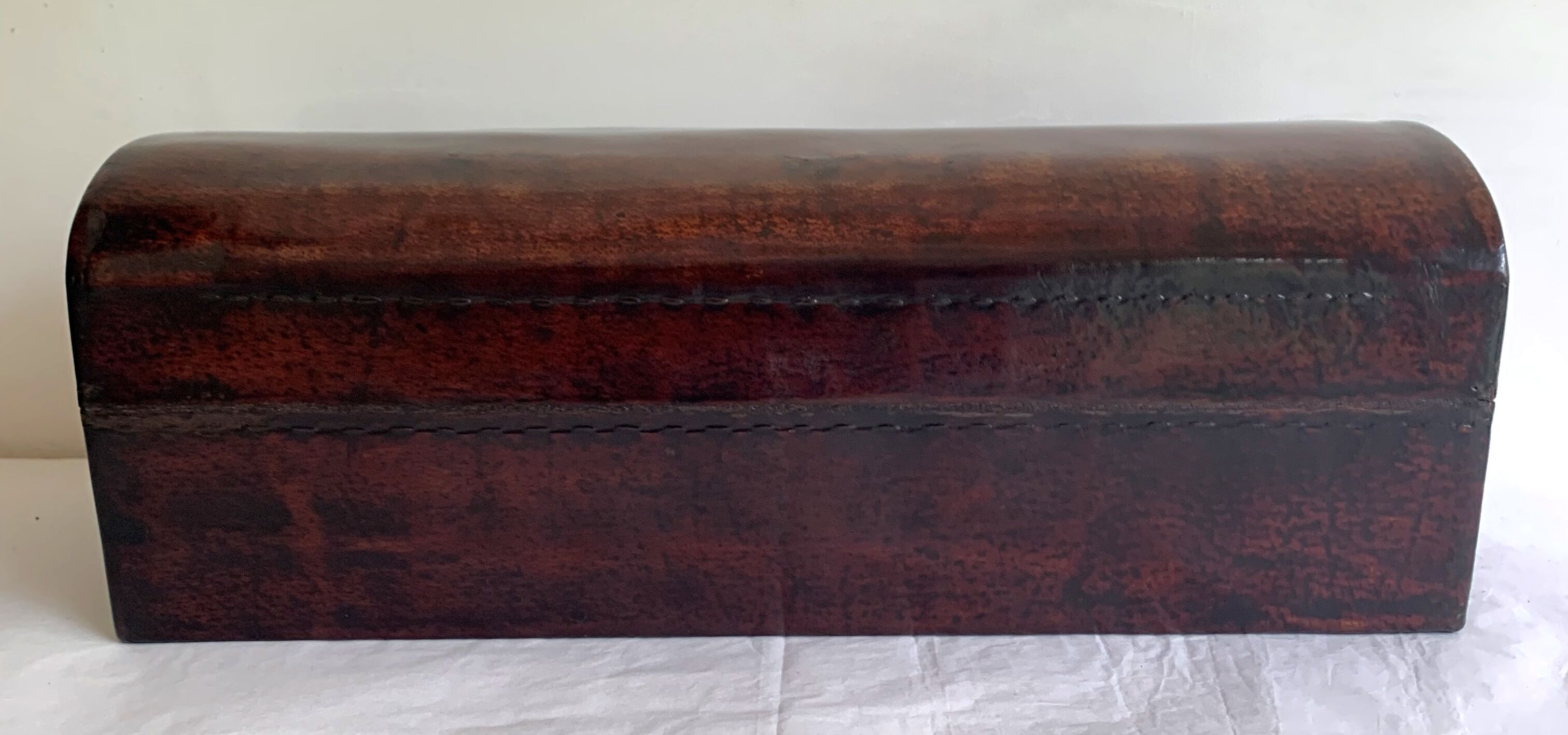 Chinese box covered with leather