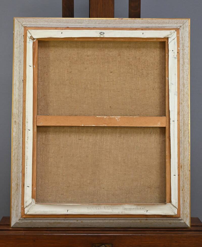 Painting “Boats at Low Tide”, signed J-P. Guinegault – 2nd part 20th century