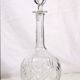 Cut crystal carafe from Saint-Louis, Chantilly model, no. 144, France.