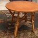 Circular rattan coffee table 1970-1980
