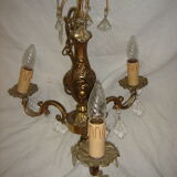 Baroque chandelier in bronze and tassels