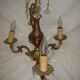 Lustre baroque en bronze et pampilles