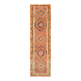 Turkish Handwoven Vintage Herki Kilim 103 cm x 351 cm
