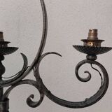 Vintage gothic medieval wrought iron chandelier