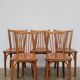 Set of 5 antique signed Baumann bistro chairs