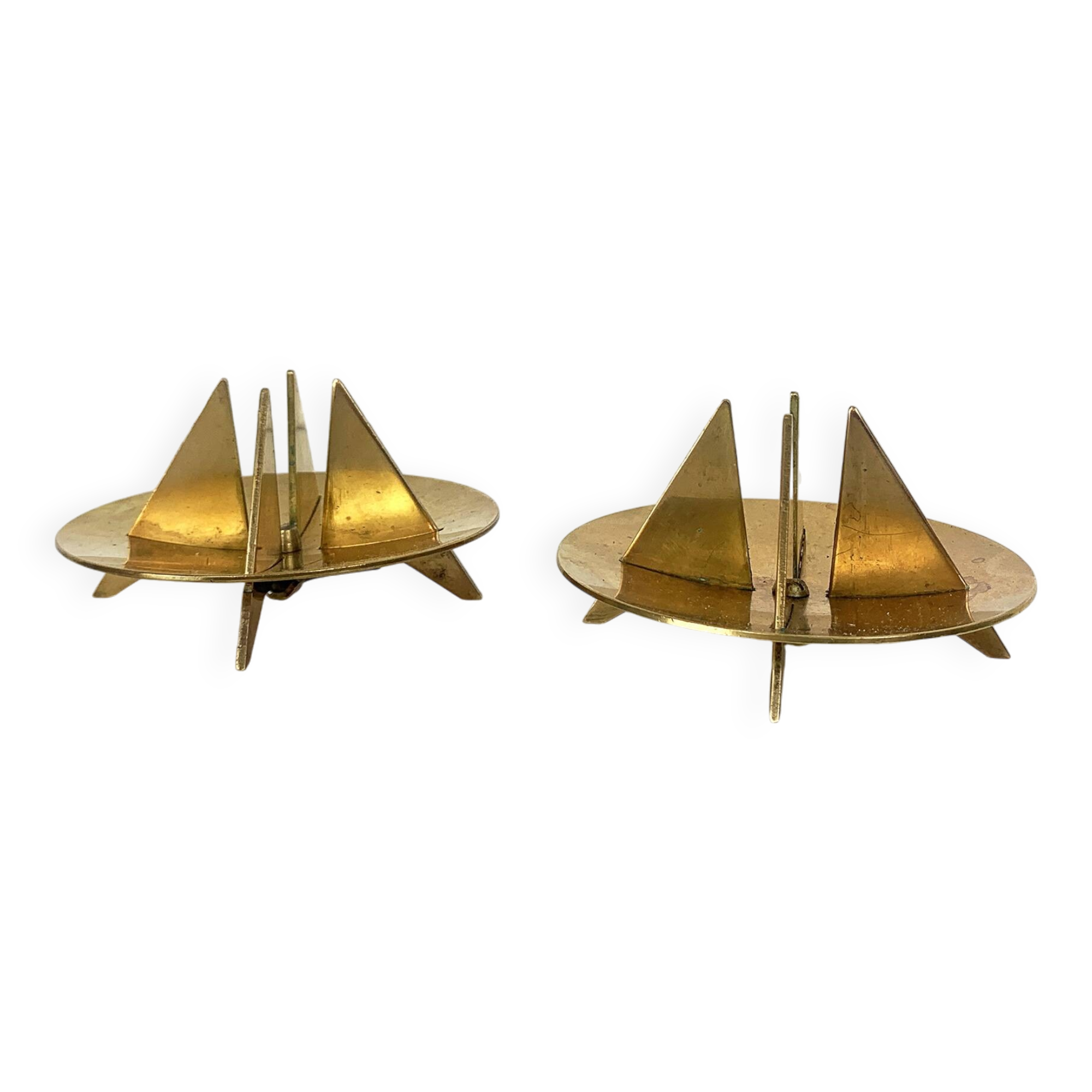 Pair of candlesticks Nr.20 in brass, Pierre Forssell for Skultuna, 1960