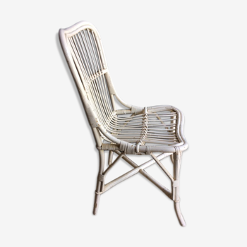 White rattan chair