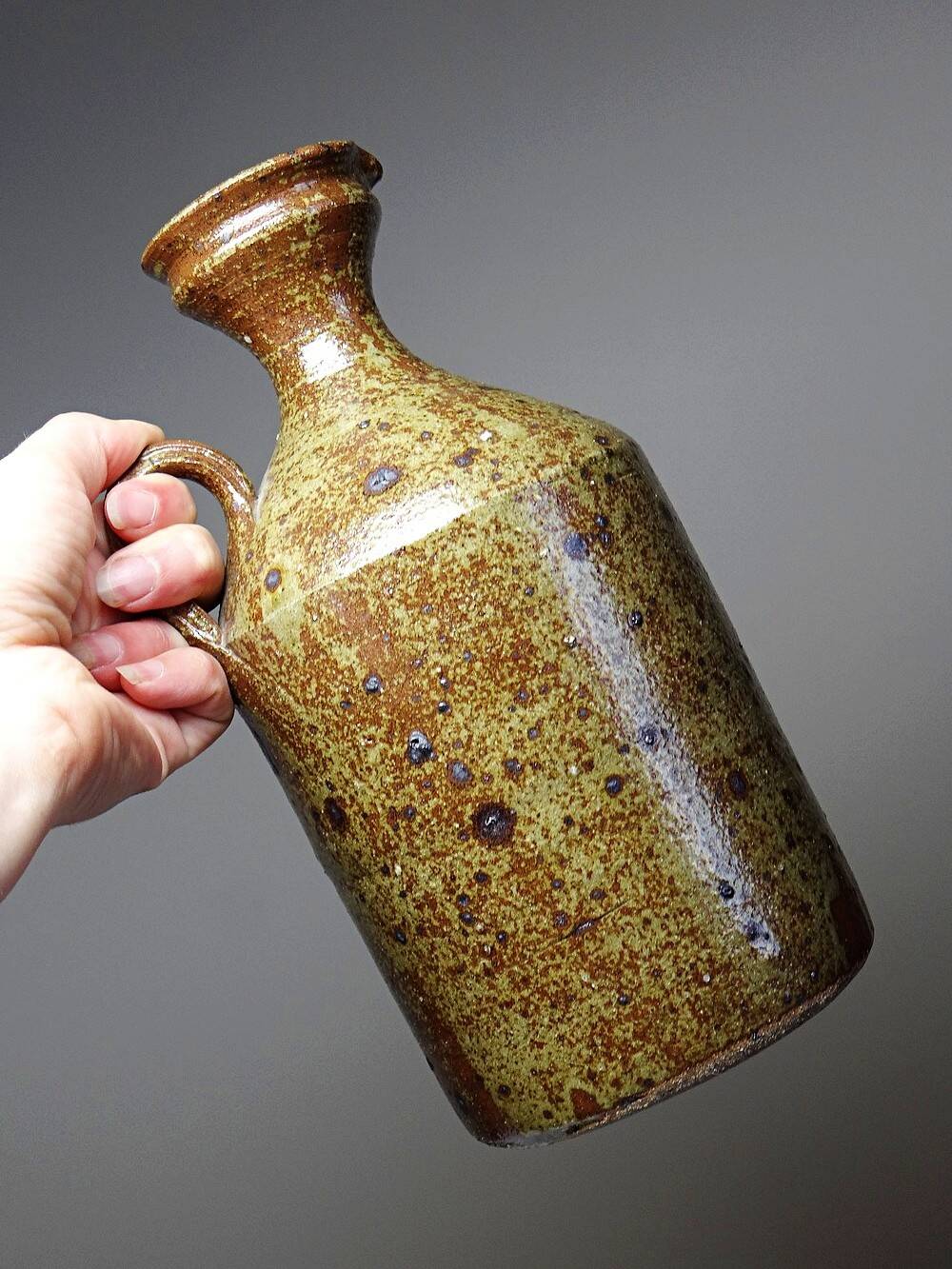 Pitcher, pyrite stoneware pitcher La Borne, vintage 60s-70s Baudat style