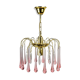 Chandelier pampilles pearl pink.