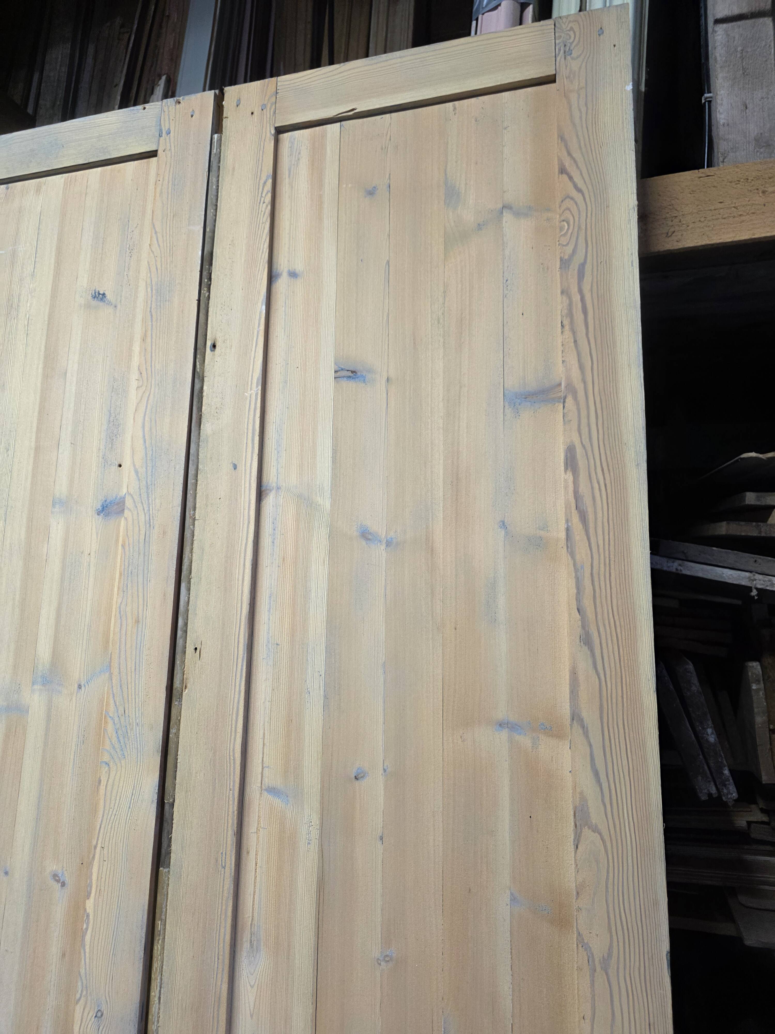 Pair of pine doors from the 19th century.
